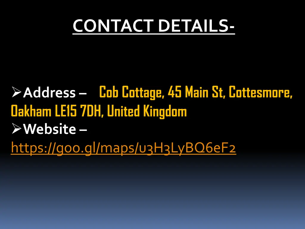 contact details