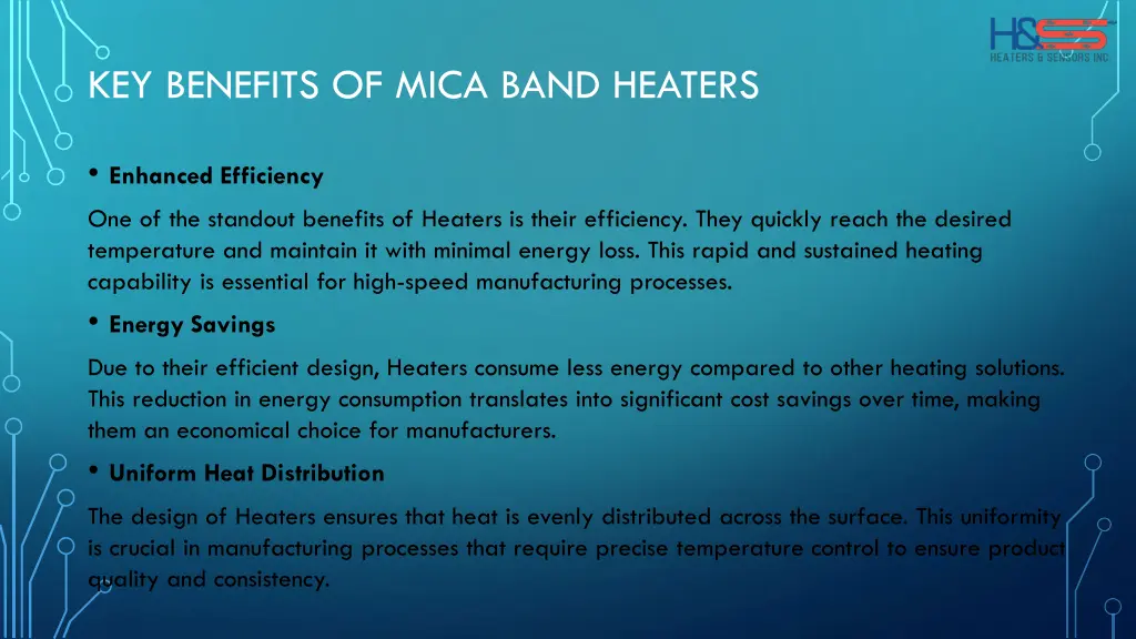 key benefits of mica band heaters
