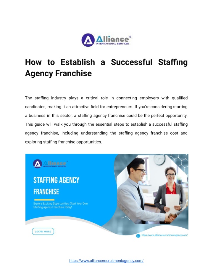 how to establish a successful staffing agency