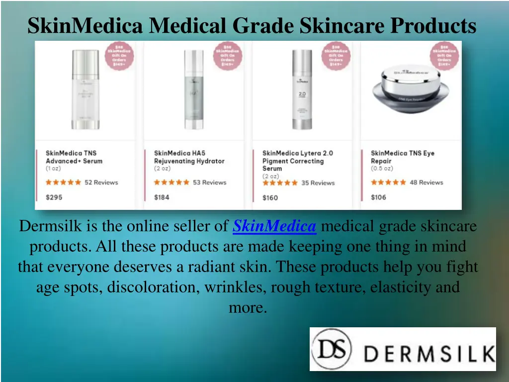 skinmedica medical grade skincare products