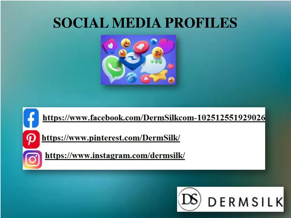 social media profiles