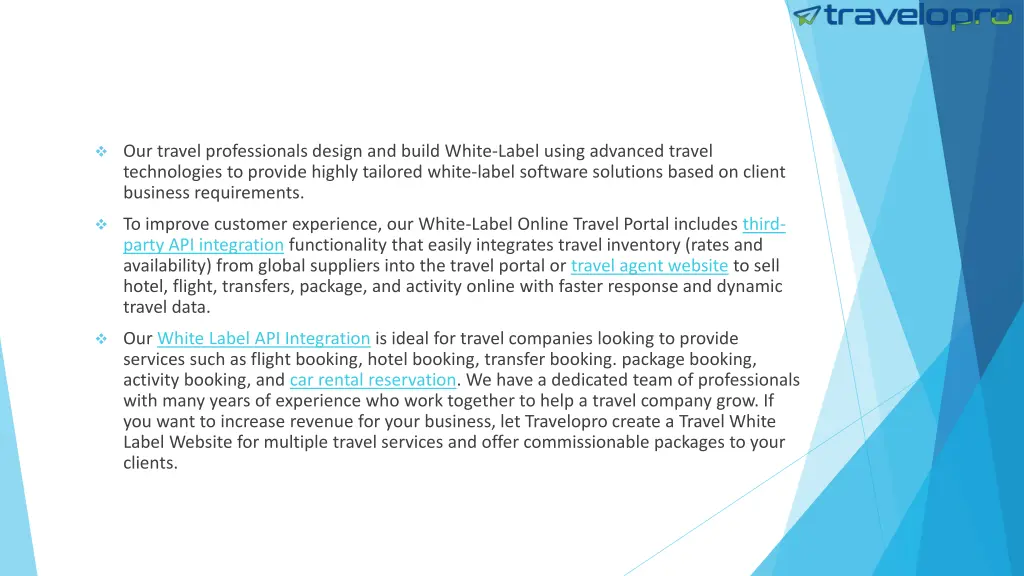 our travel professionals design and build white