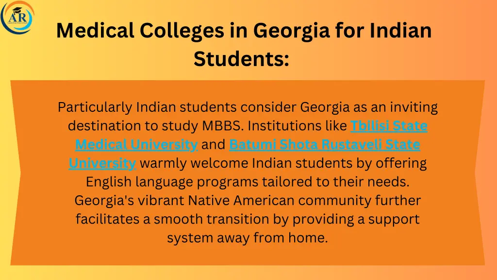 medical colleges in georgia for indian students