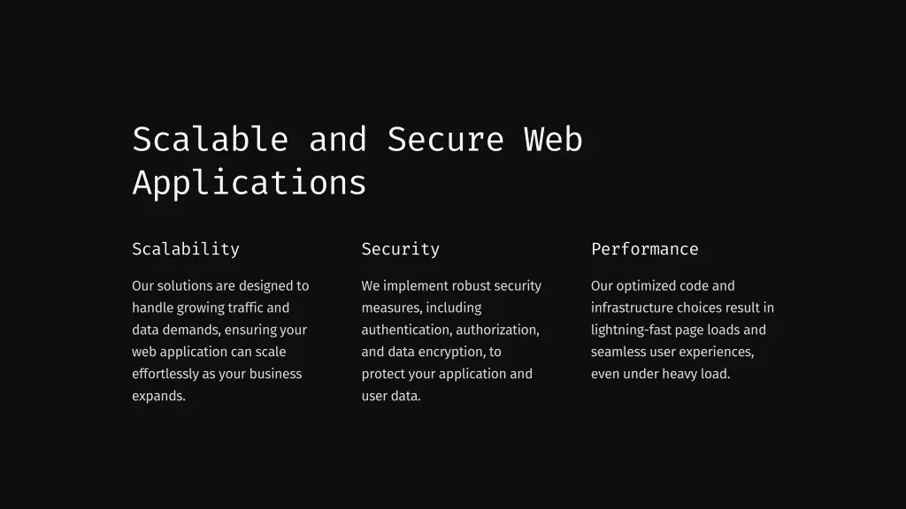 scalable and secure web applications