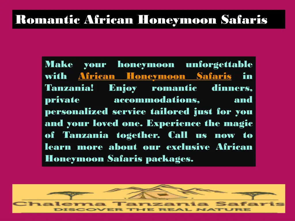 romantic african honeymoon safaris 3