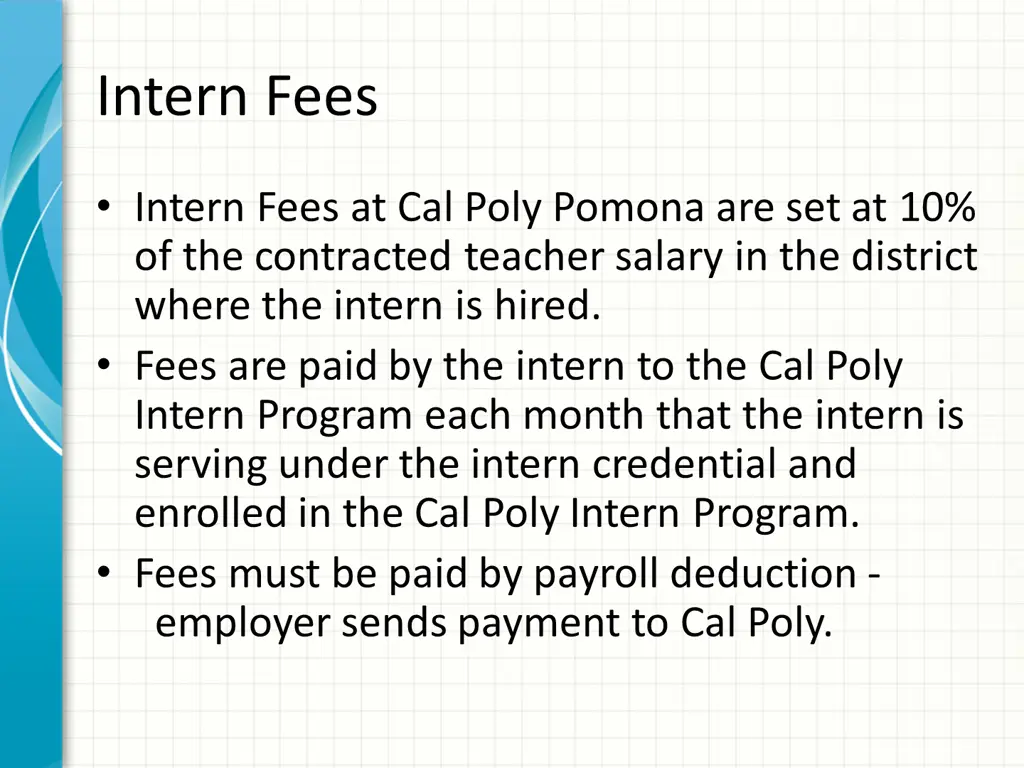 intern fees