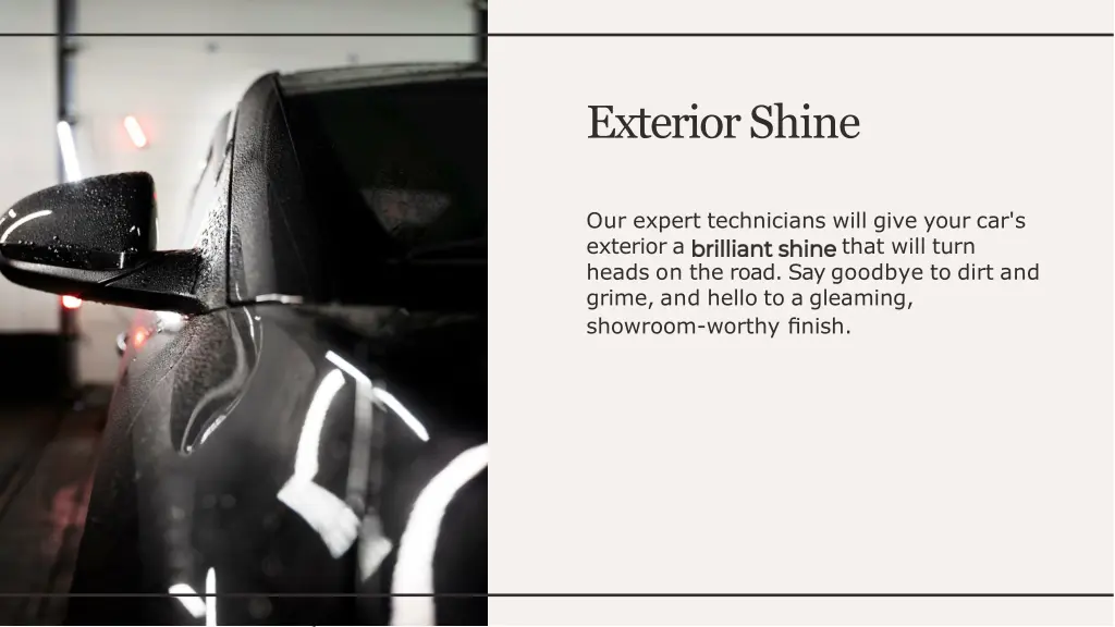 exterior shine