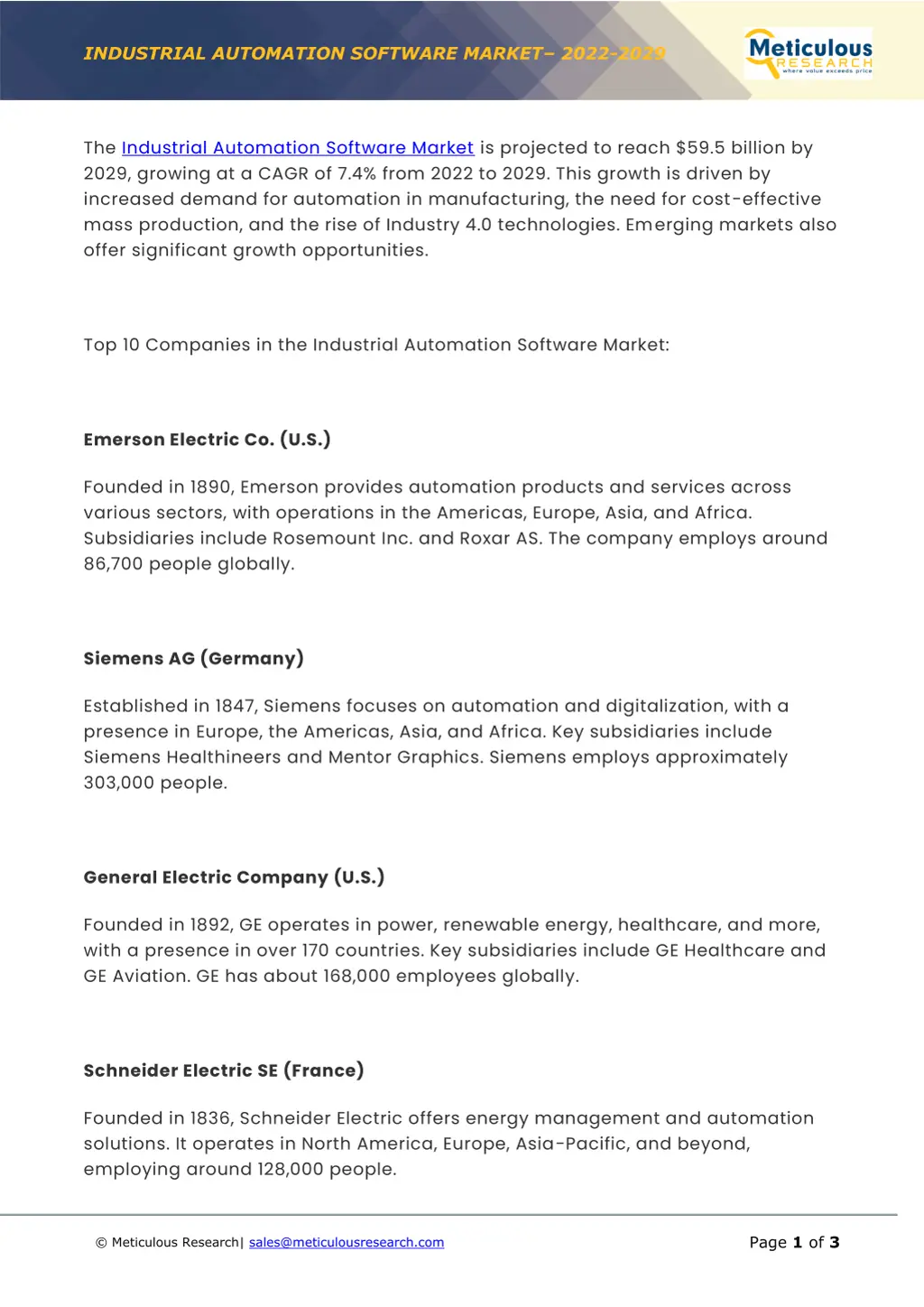 industrial automation software market 2022 2029