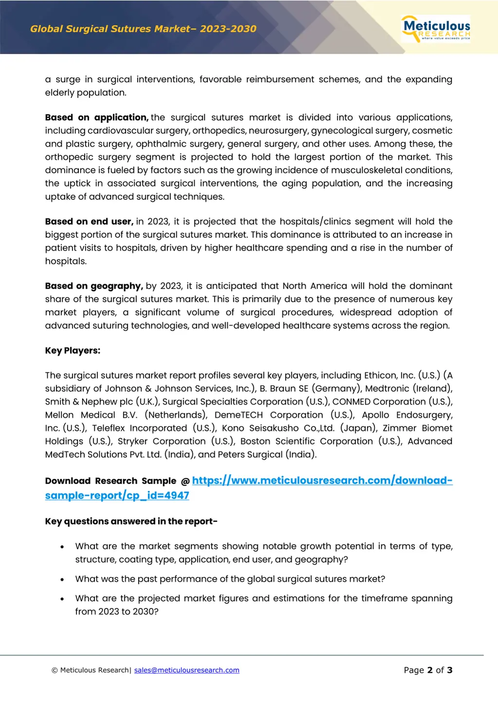 global surgical sutures market 2023 2030 1