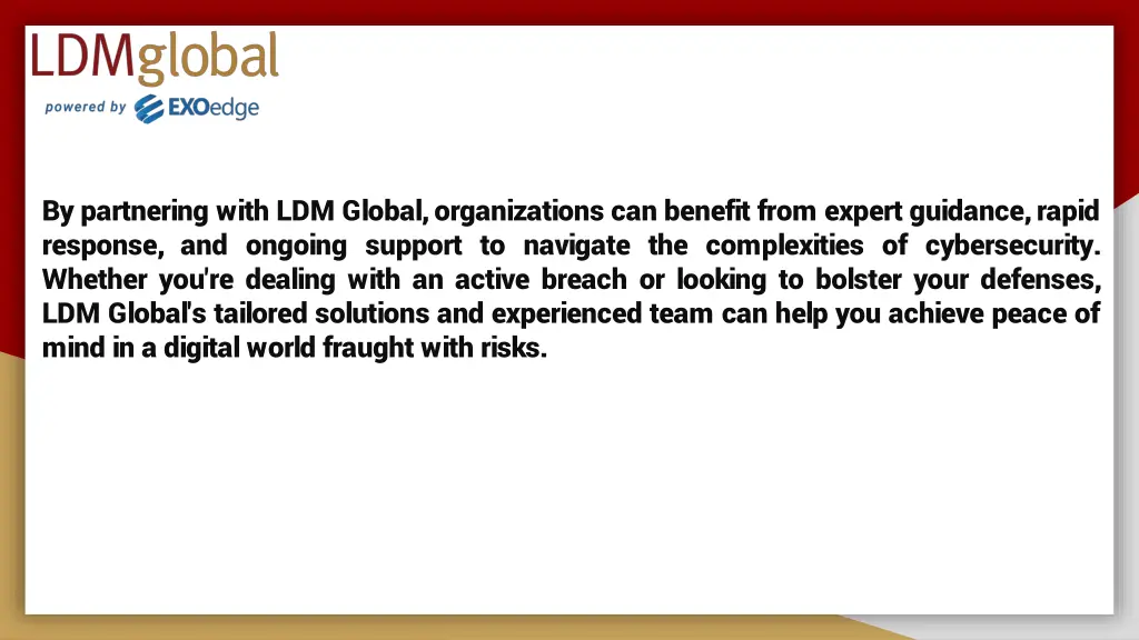 by partnering with ldm global organizations