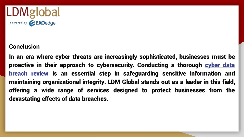 conclusion in an era where cyber threats