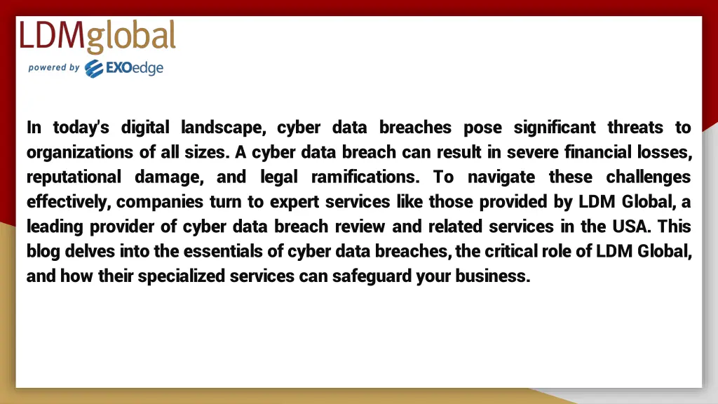 in today s digital landscape cyber data breaches
