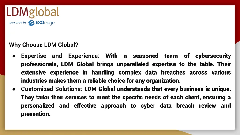 why choose ldm global