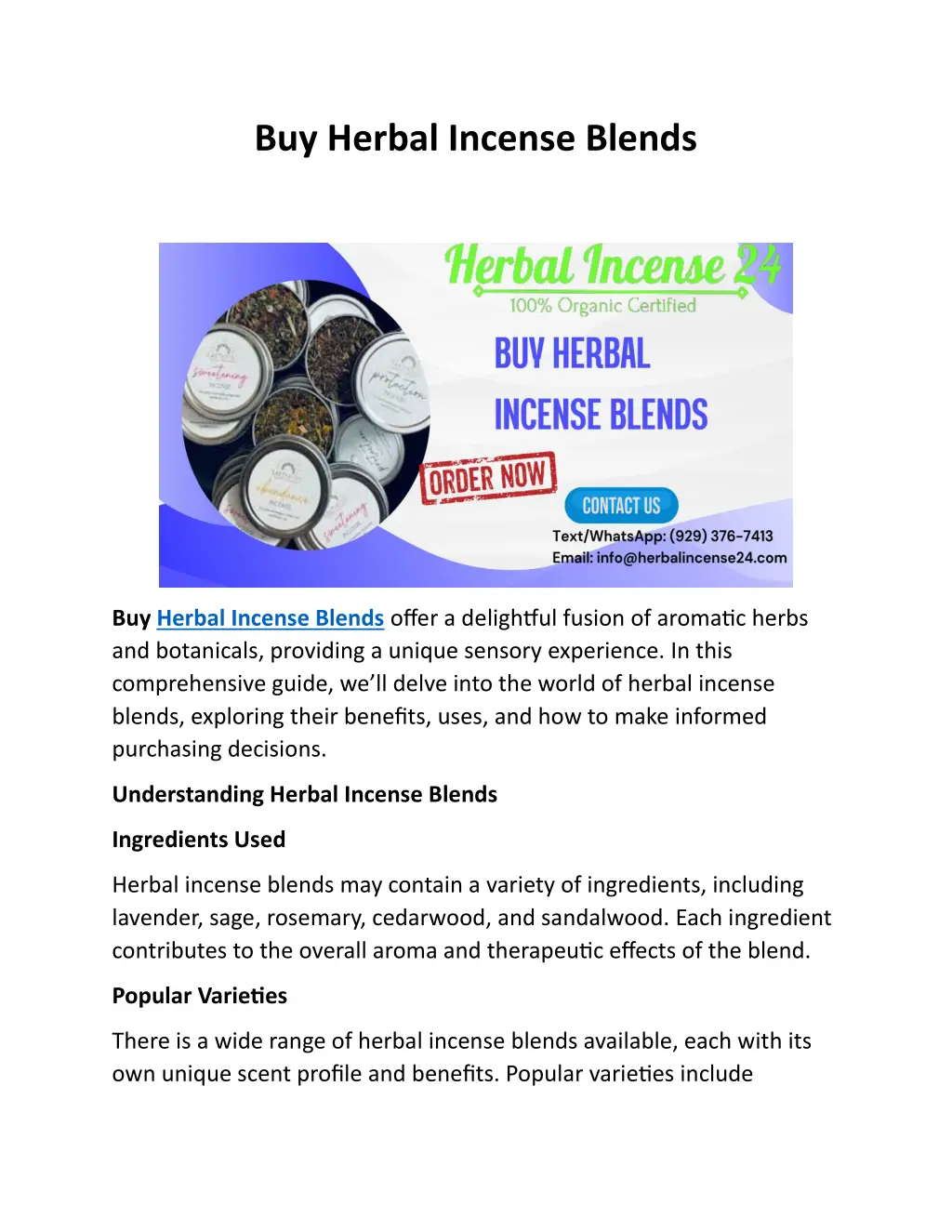 buy herbal incense blends