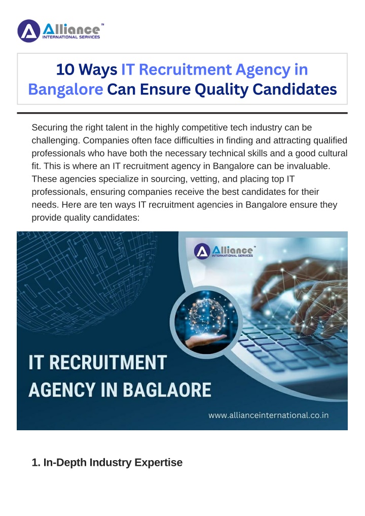 10 ways it recruitment agency in bangalore