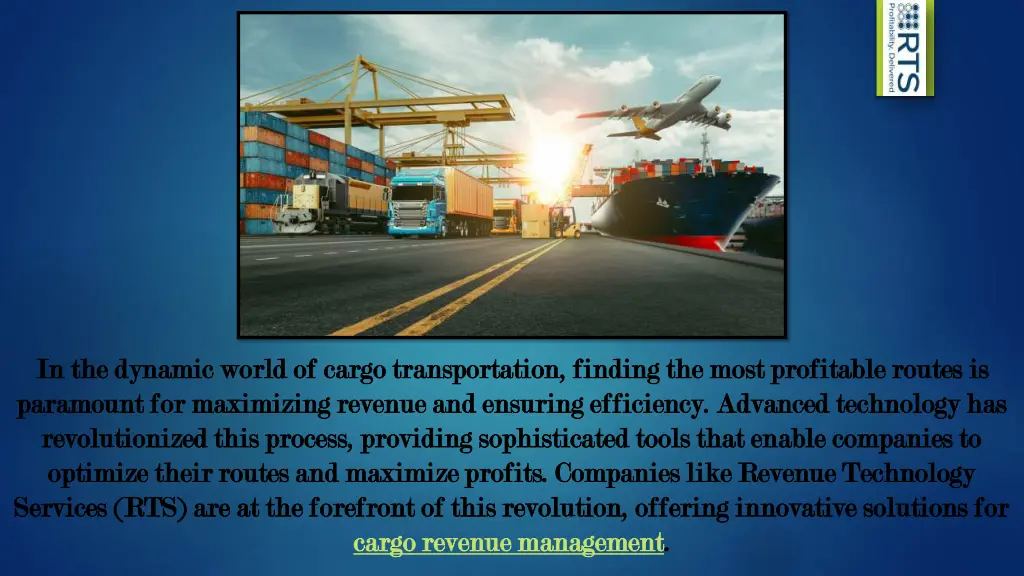 in the dynamic world of cargo transportation