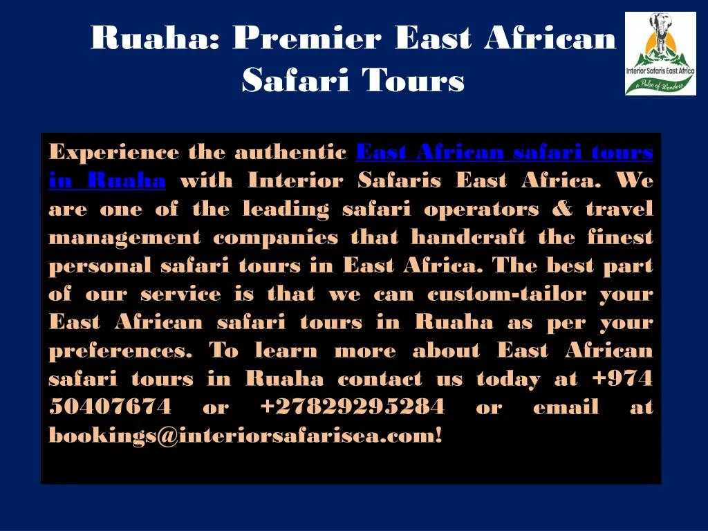 ruaha premier east african safari tours 3