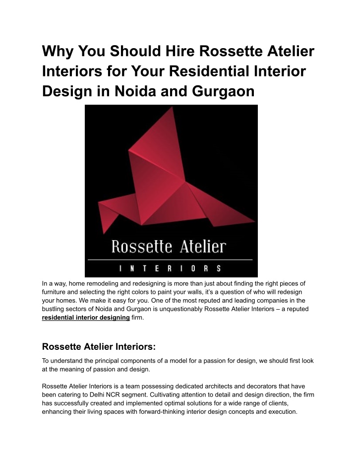 why you should hire rossette atelier interiors