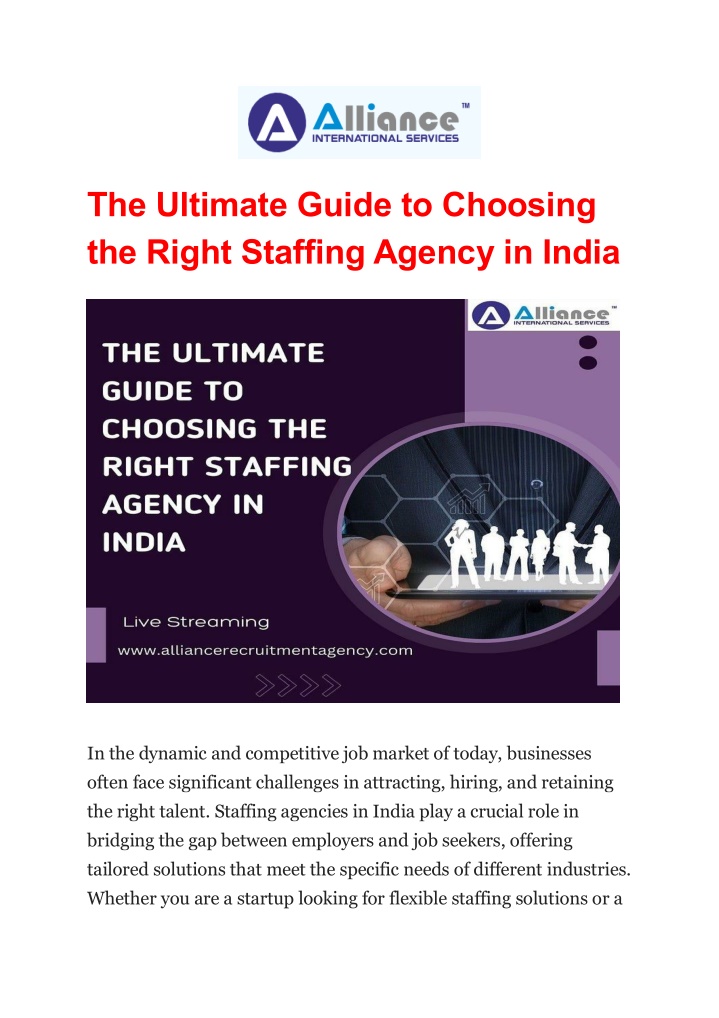 the ultimate guide to choosing the right staffing