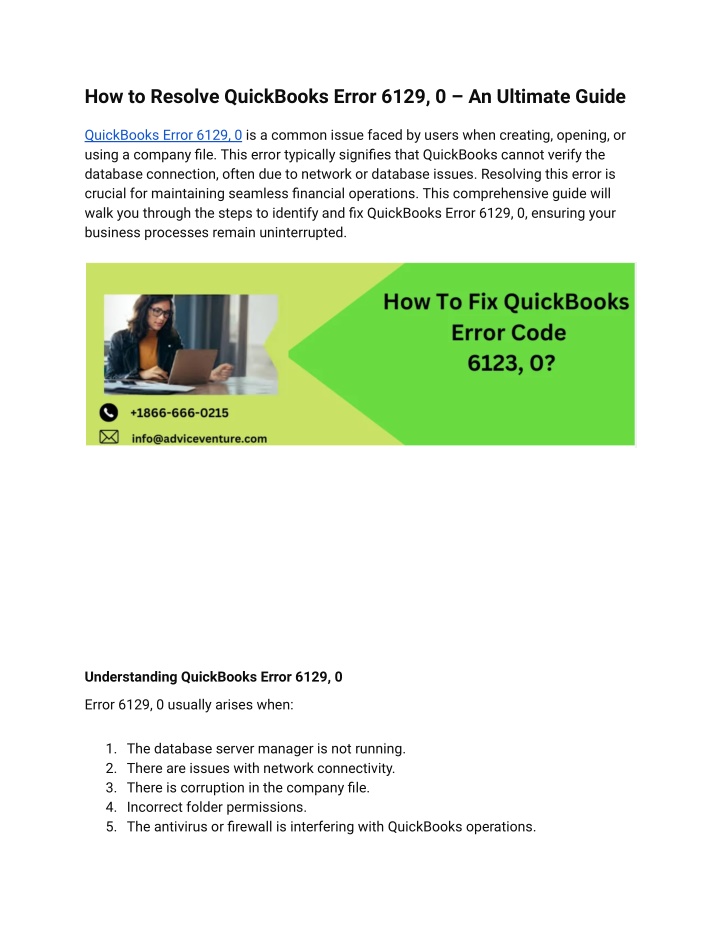 how to resolve quickbooks error 6129