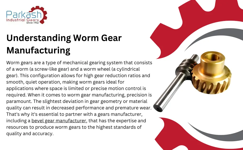 understanding worm gear manufacturing