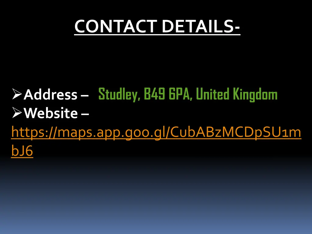 contact details