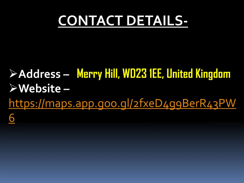 contact details