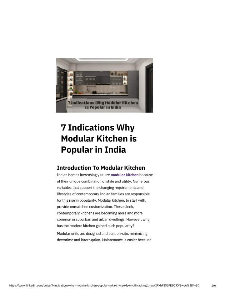 7 indications why modular kitchen is popular