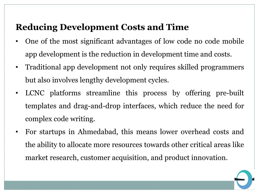 reducing development costs and time