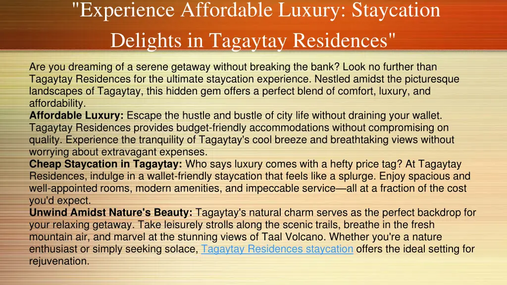 experience affordable luxury staycation delights 1