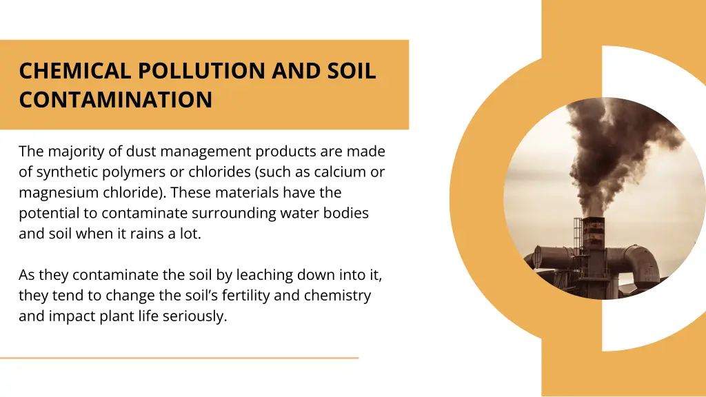 chemical pollution and soil contamination