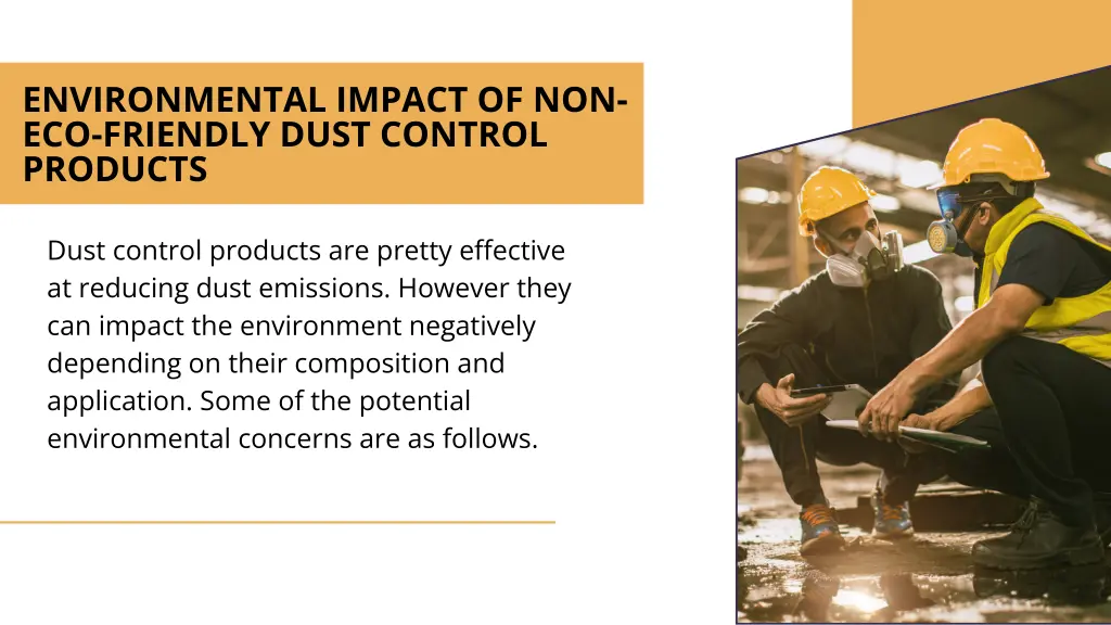 environmental impact of non eco friendly dust