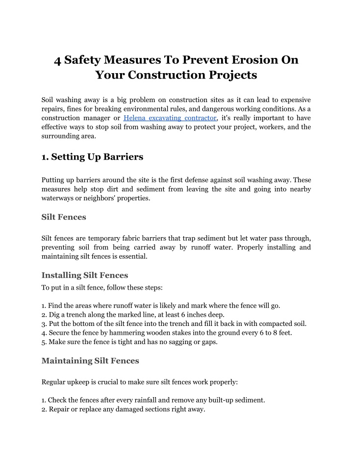 4 safety measures to prevent erosion on your