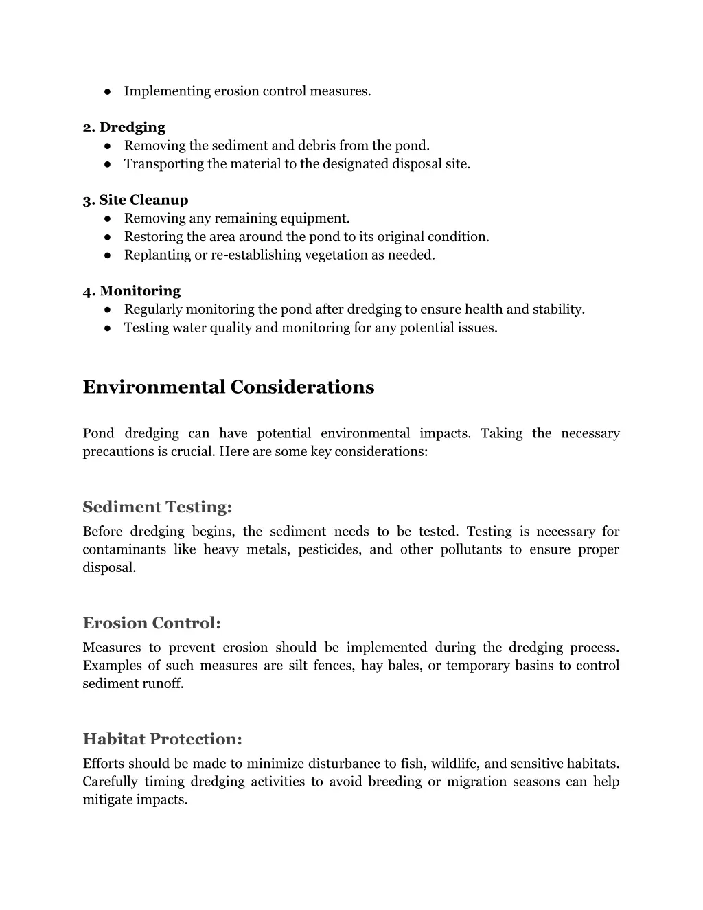 implementing erosion control measures