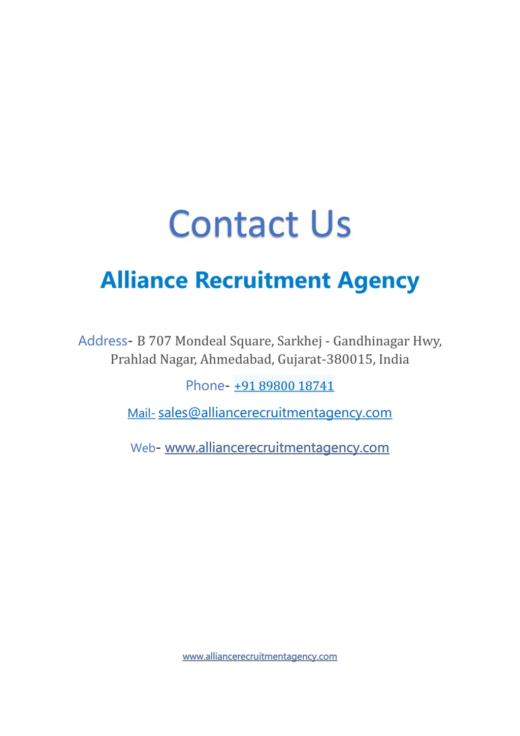 contact us