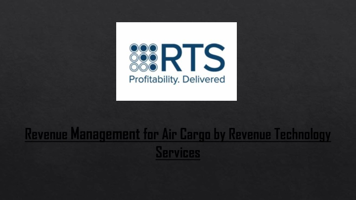 revenue management for air cargo by revenue