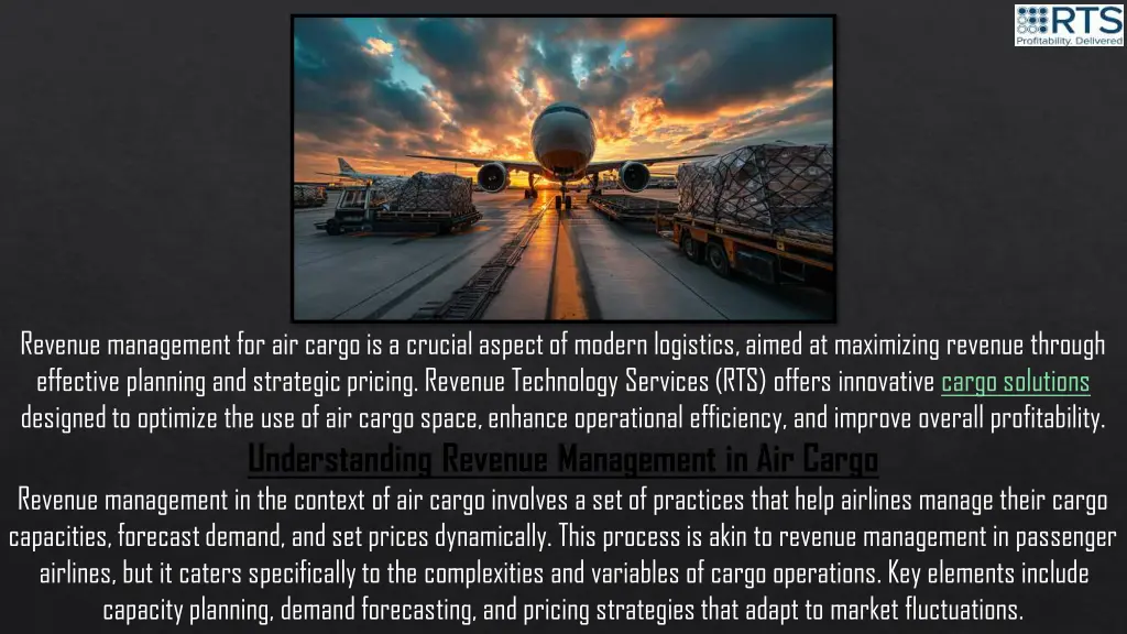 revenue management for air cargo is a crucial