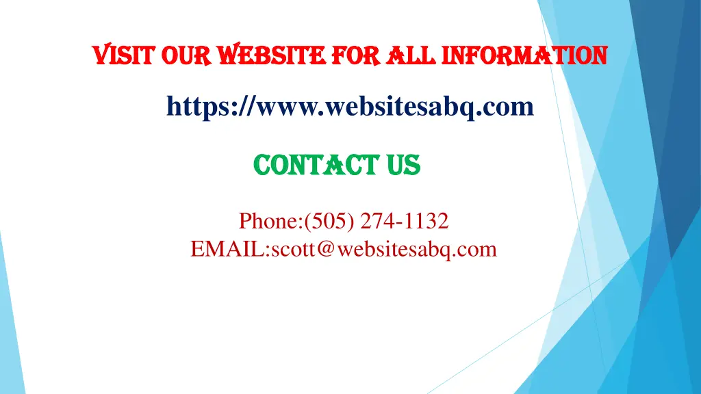 visit visit our website for all information