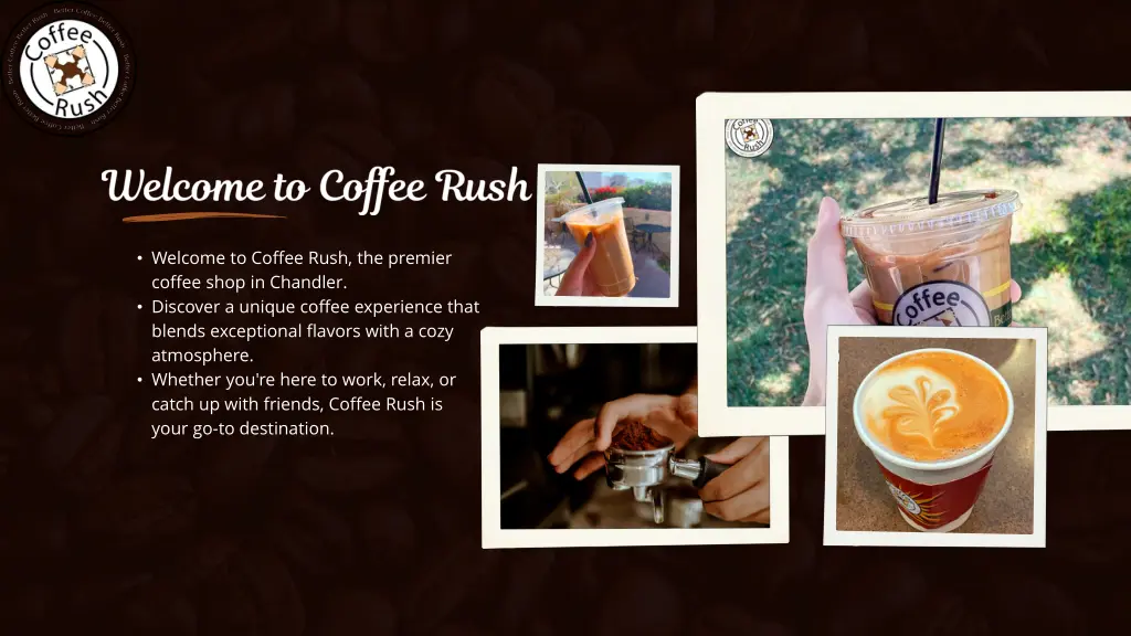 welcome to coffee rush the premier coffee shop