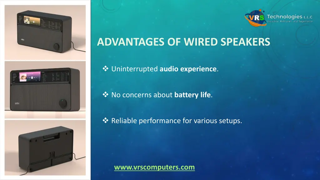 advantages of wired speakers