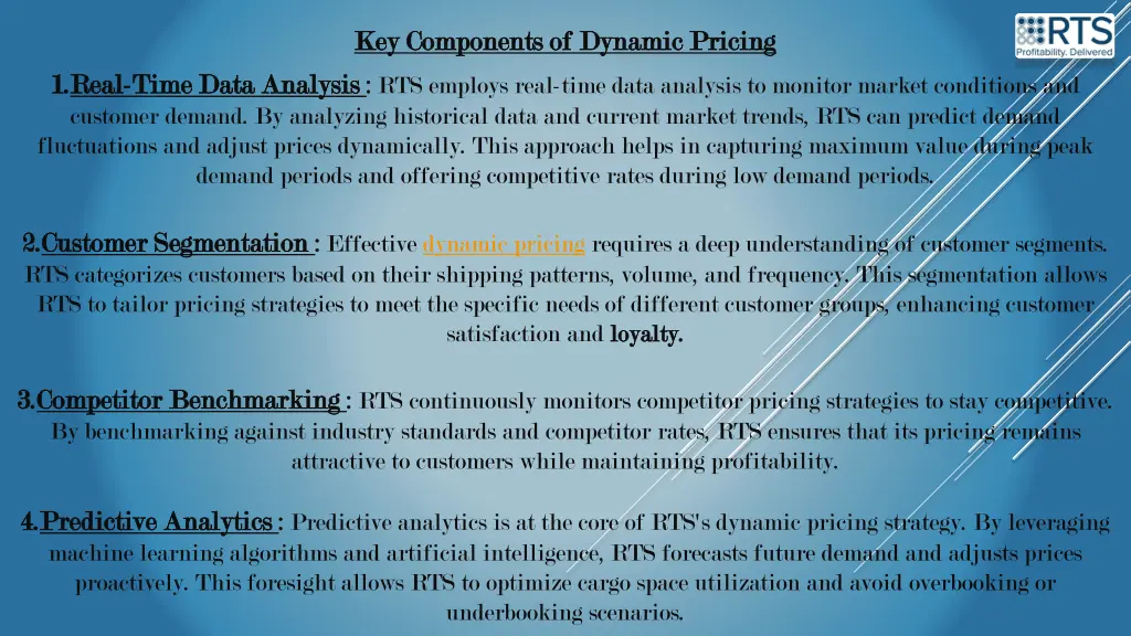 key components of dynamic pricing key components