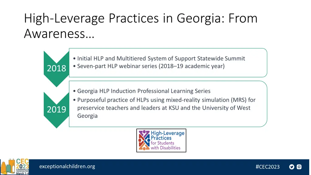 high leverage practices in georgia from awareness