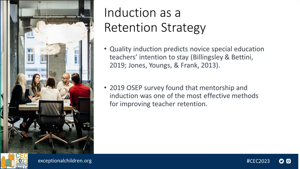 induction as a retention strategy