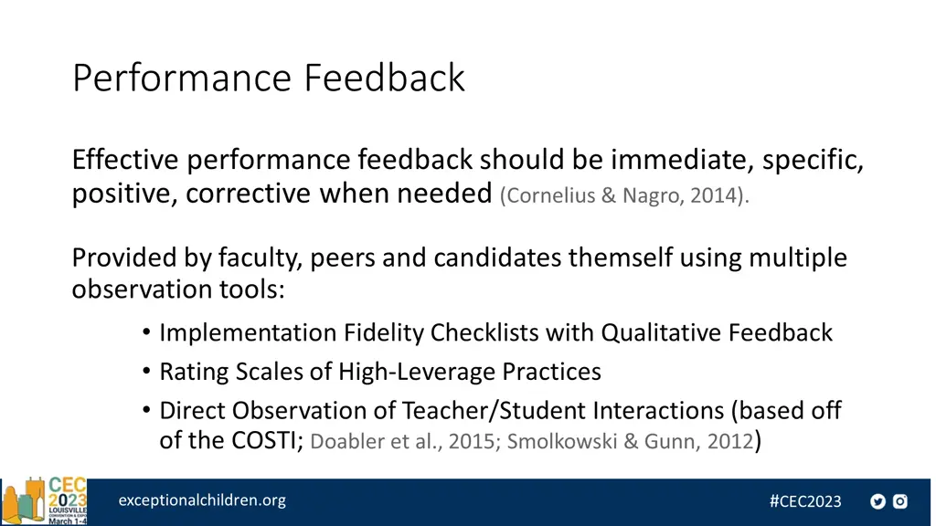 performance feedback