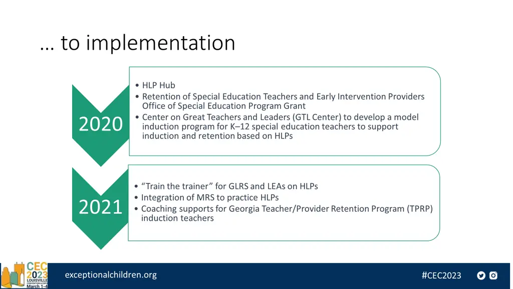 to implementation