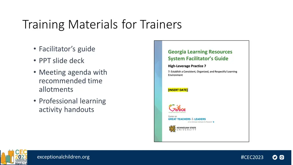 training materials for trainers