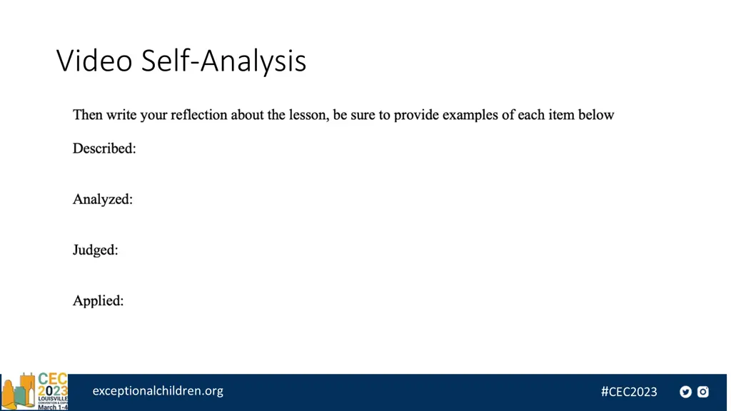 video self analysis