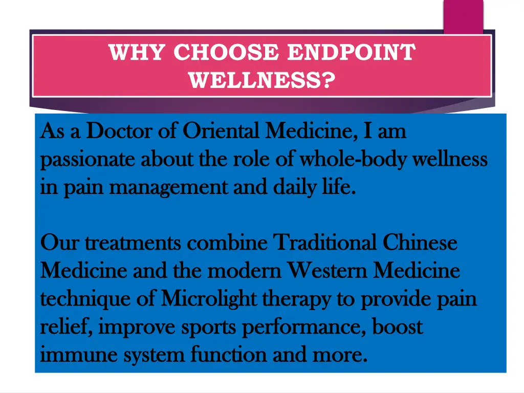 why choose endpoint wellness