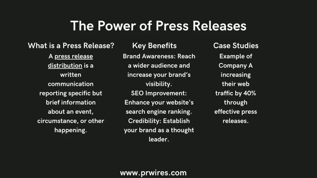 the power of press releases