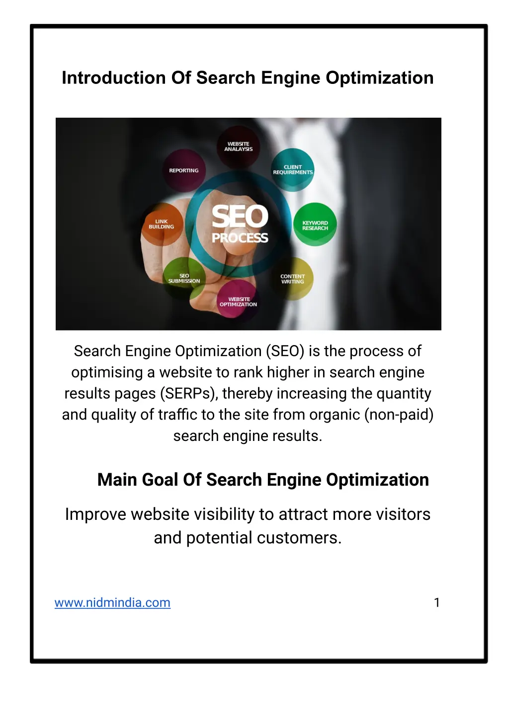 introduction of search engine optimization